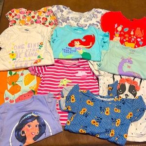 Bundle of 11 toddler girl shirts